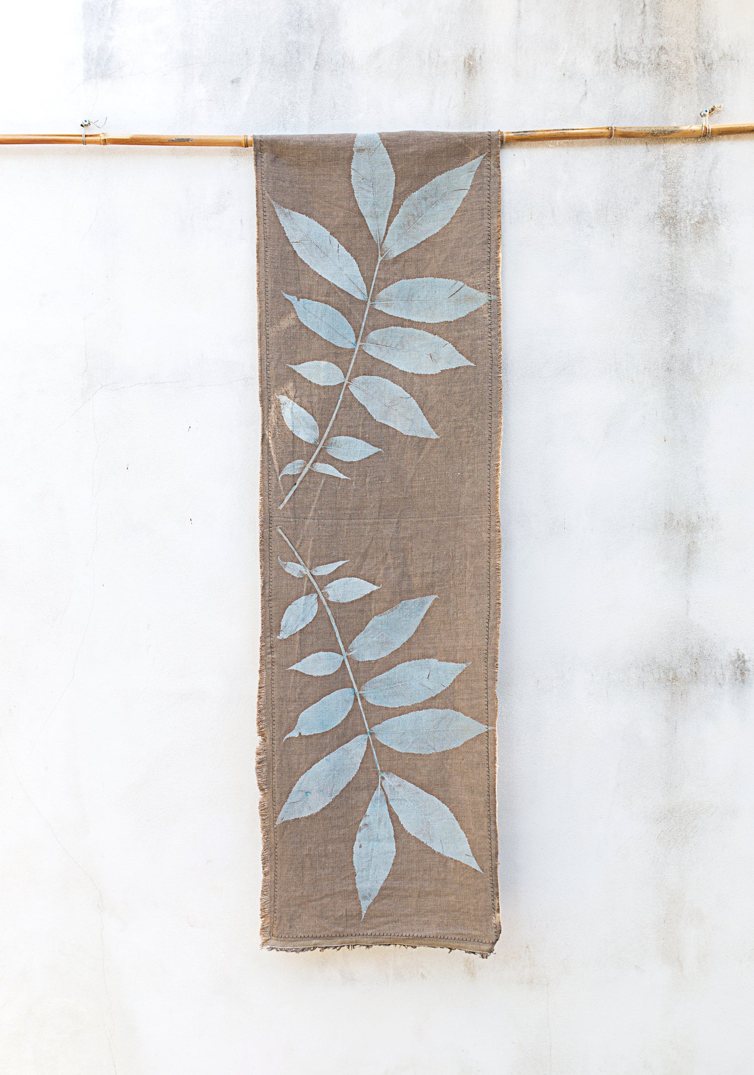 Hand-Printed Pekham Tree Tablecloth | Cotton & Jute Blend | fuga in Sicily