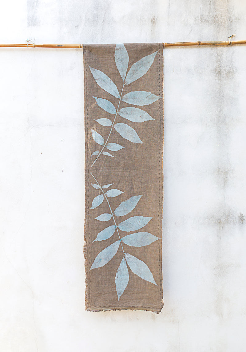 Hand-Printed Pekham Tree Tablecloth | Cotton & Jute Blend | fuga in Sicily